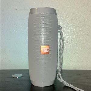 T&G White Portable Bluetooth Speaker